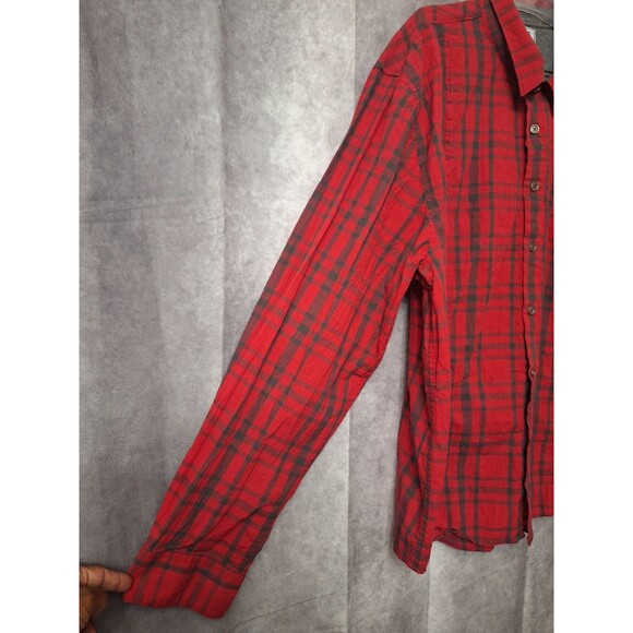 Marithe Francois Girbaud Button Up Shirt Mens XXXL Premium Plaid Grunge Y2K 90's - Picture 6 of 13
